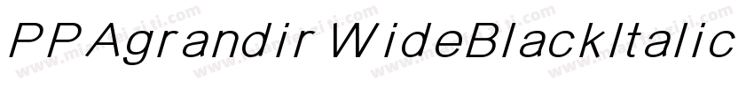 PPAgrandir WideBlackltalic 黑斜体字体转换